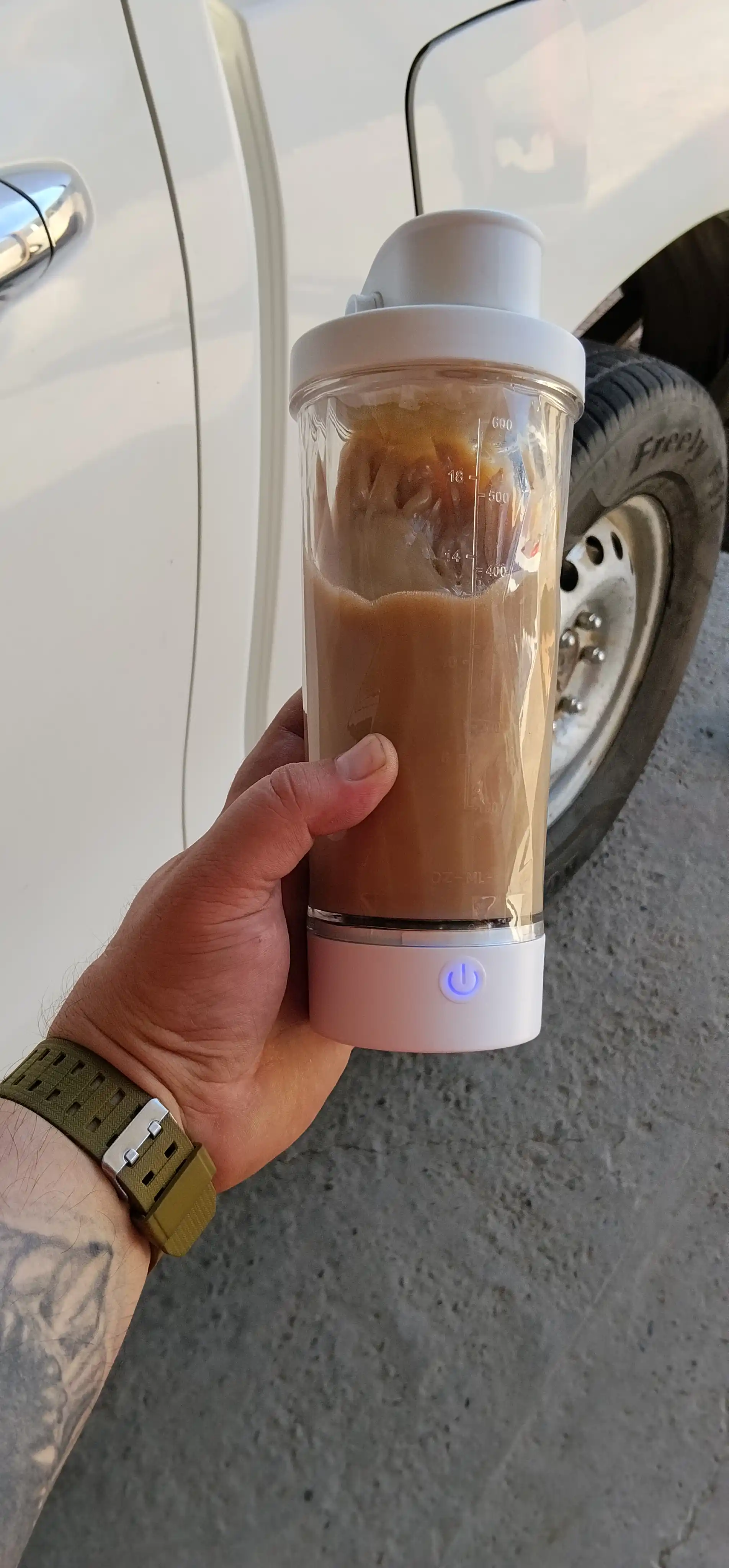 Elektr sheyker 600 ml, protein va sport kokteyllari uchun, USB Type-C