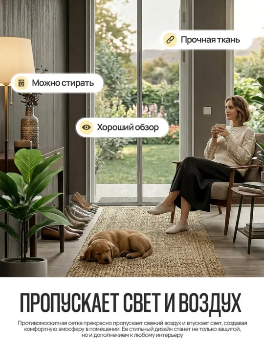 Eshik uchun magnitli setka, chivin va pashshalarga qarshi magnit parda, 120x210