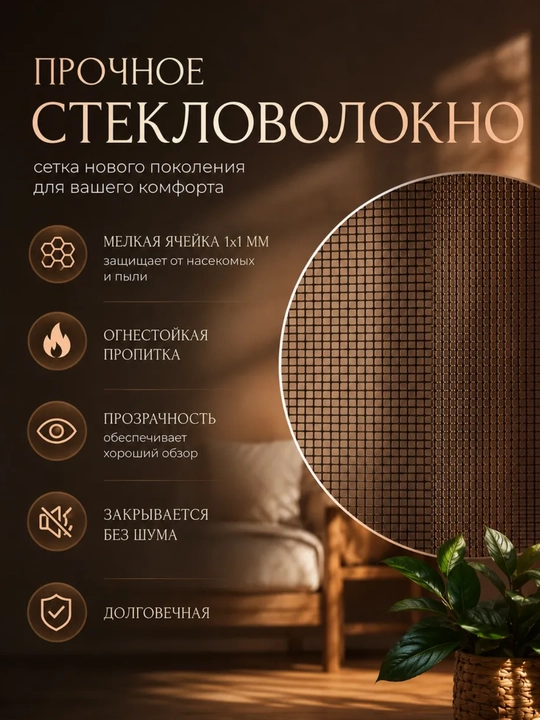 Москитная сетка на дверь, антимоскиткая сетка, 120х210 на магнитах, занавеска от комаров