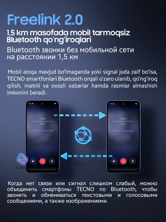 TECNO Spark 50 smartfoni, 4/128 GB, 6700 mAs batareyali telefon