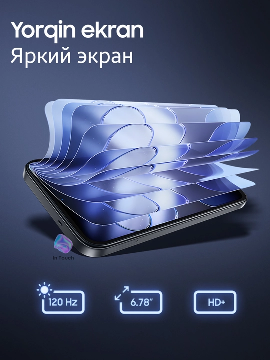 TECNO Spark 50 smartfoni, 4/128 GB, 6700 mAs batareyali telefon