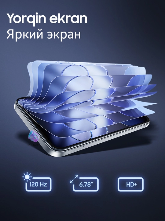 TECNO Spark 50 smartfoni, 4/128 GB, 6700 mAs batareyali telefon