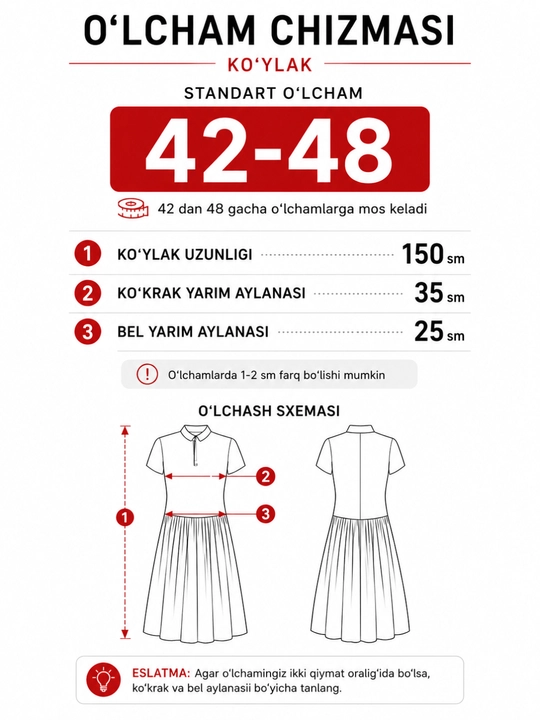Ayollar uchun paxtadan tikilgan yozgi maksi ko‘ylagi