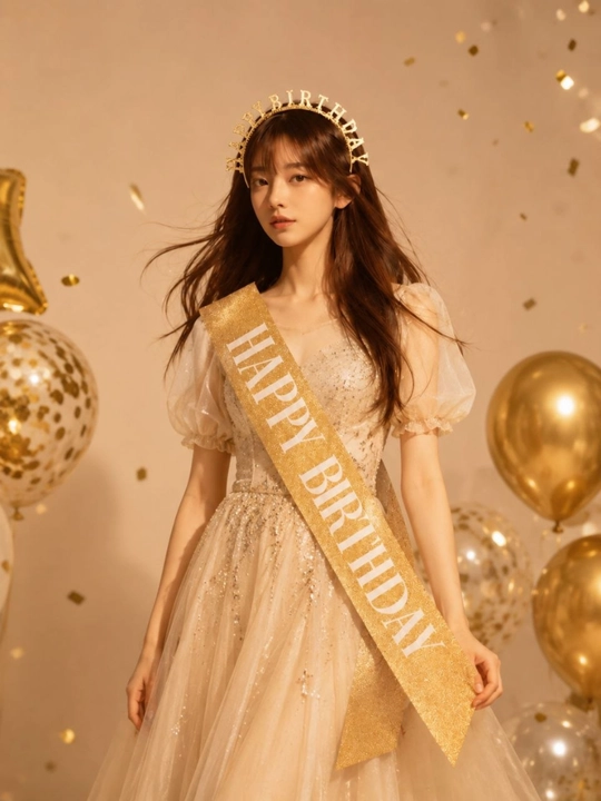 Лента на день рождение, аксессуары, фотозона birthday, праздничный комплект