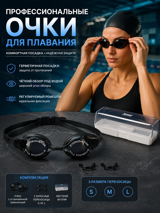 Спортивные очки для плавания и бассейна - 
