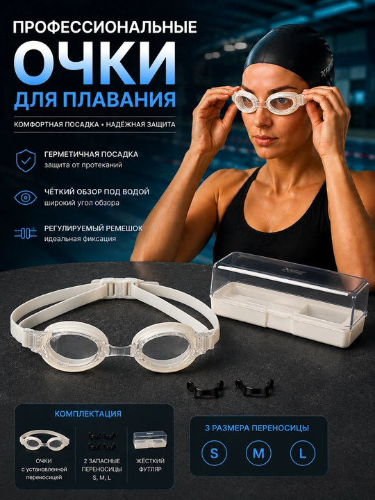 Спортивные очки для плавания и бассейна - 