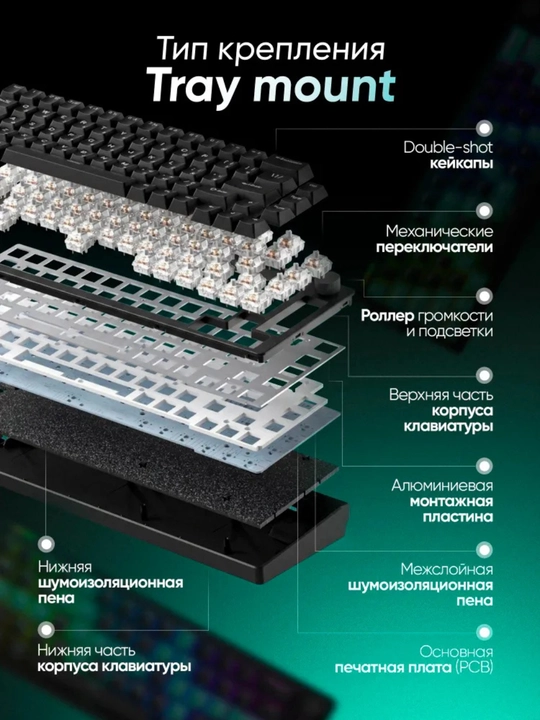 O‘yin uchun kibersport klaviaturalari ZIFRIEND AG68, RX75PRO VA BD61 oʻyin RGB yoritgichli