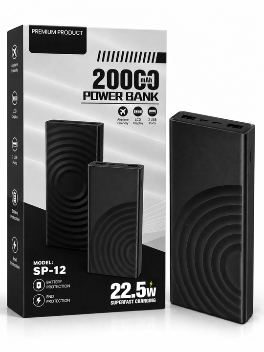 Power Bank 10000/20000/30000mAh 22.5W быстрая зарядка LED дисплей USB порты - 