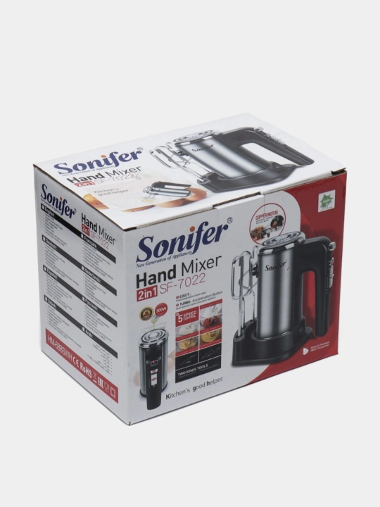 Sonifer qo‘lda boshqariladigan kuchli mikser - 300-500Vt, turborejim, 2-3 ta nasadka