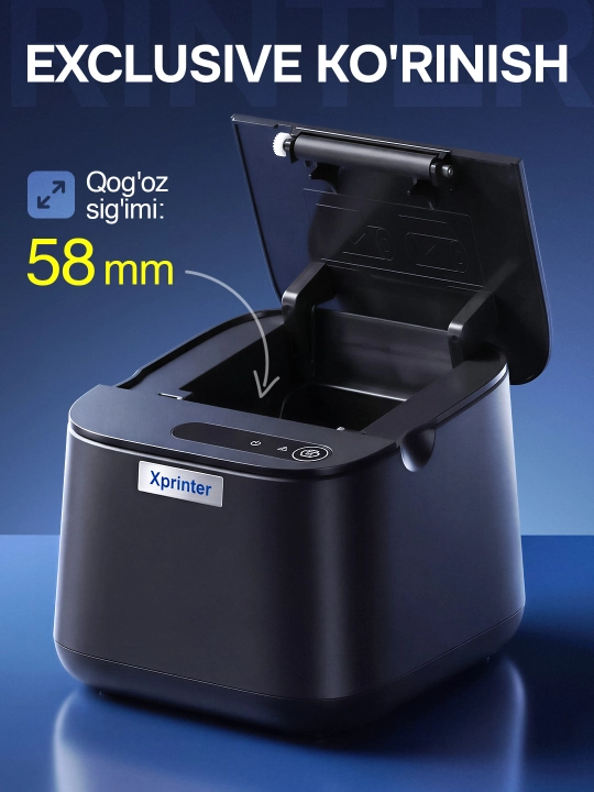 Мини Принтер чеков Xprinter XP-58IIT, 58 мм, термопечать, USB