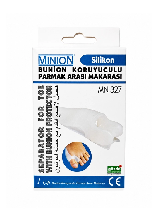 MINION Silikon Bunion Himoya Qiluvchi Barmoqlar Orasi Ajratgichi (Makara) MN327 – 1 juft