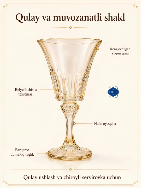 Shisha fujerlar to‘plami 6 dona, rangli va shaffof bokallar 210, 270, 300 ml, bayram uchun