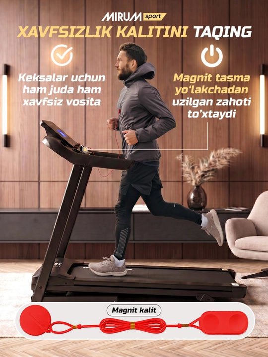 Беговая дорожка для похудения MIRUM sport, складной домашний тренажер