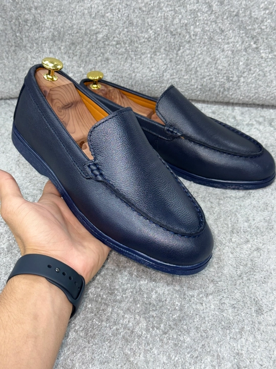 Мужские лоферы Loro Piana из натуральной кожи и натуральной замши - 
