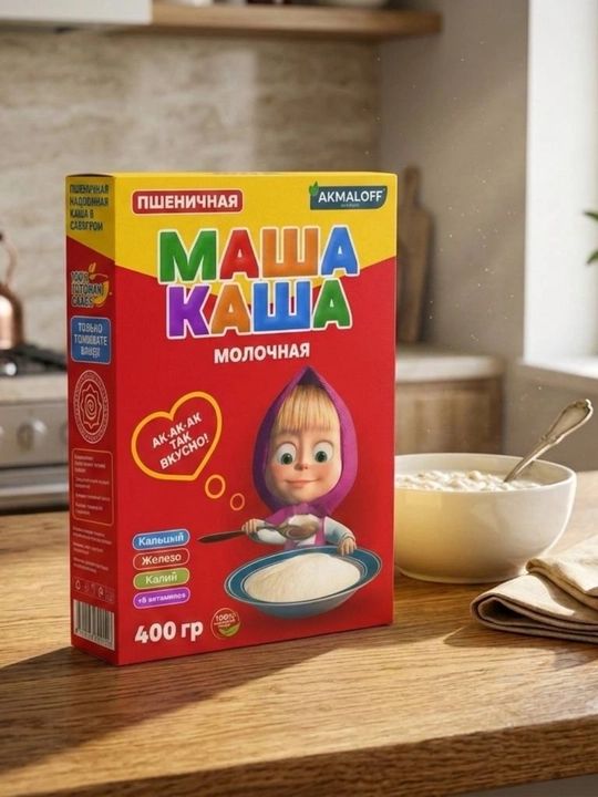 Bolalar bo‘tqasi Masha-Kasha, sutli, bug‘doyli 400 g