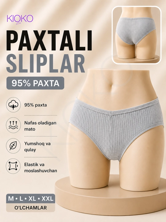 Ayollar trusiklari Kioko. Ayollar paxta slip tursik. Ayollar uchun trusik - 