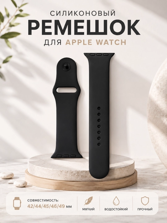Силиконовый ремешок для Apple Watch 42/44/45/46/49 мм