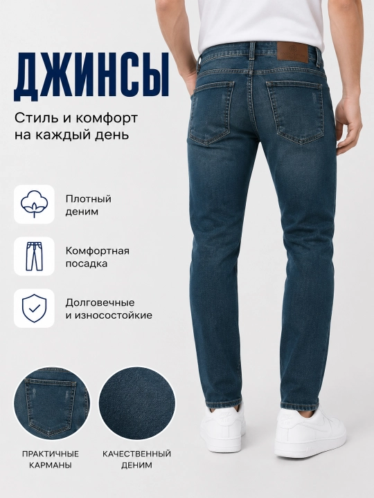 Зауженные мужские джинсы