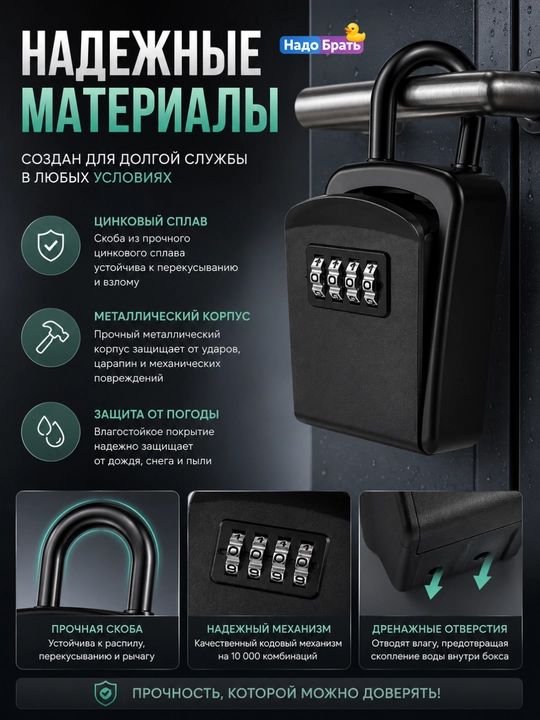 Кодовый мини сейф для ключей