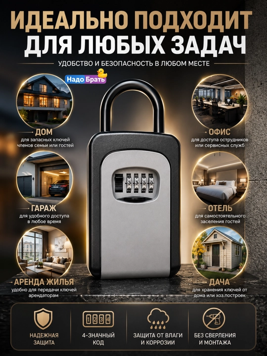 Кодовый мини сейф для ключей
