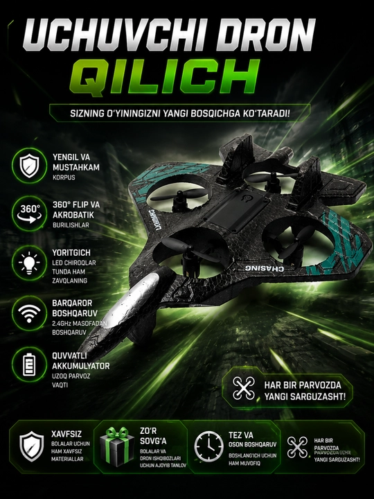 RC самолет дрон игрушка с подсветкой LED, радиоуправляемая игрушка для детей