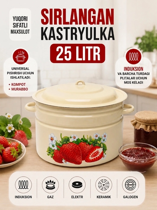Кастрюли эмалированные с крышкой, кастрюли для кухни, кастрюли с крышкой, кастрюли