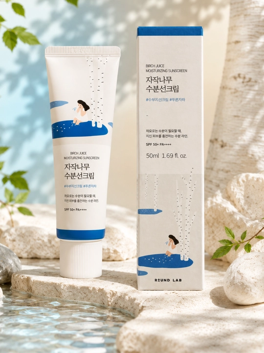 Увлажняющий солнцезащитный крем Round Lab Birch Juice SPF50+ PA+ - 