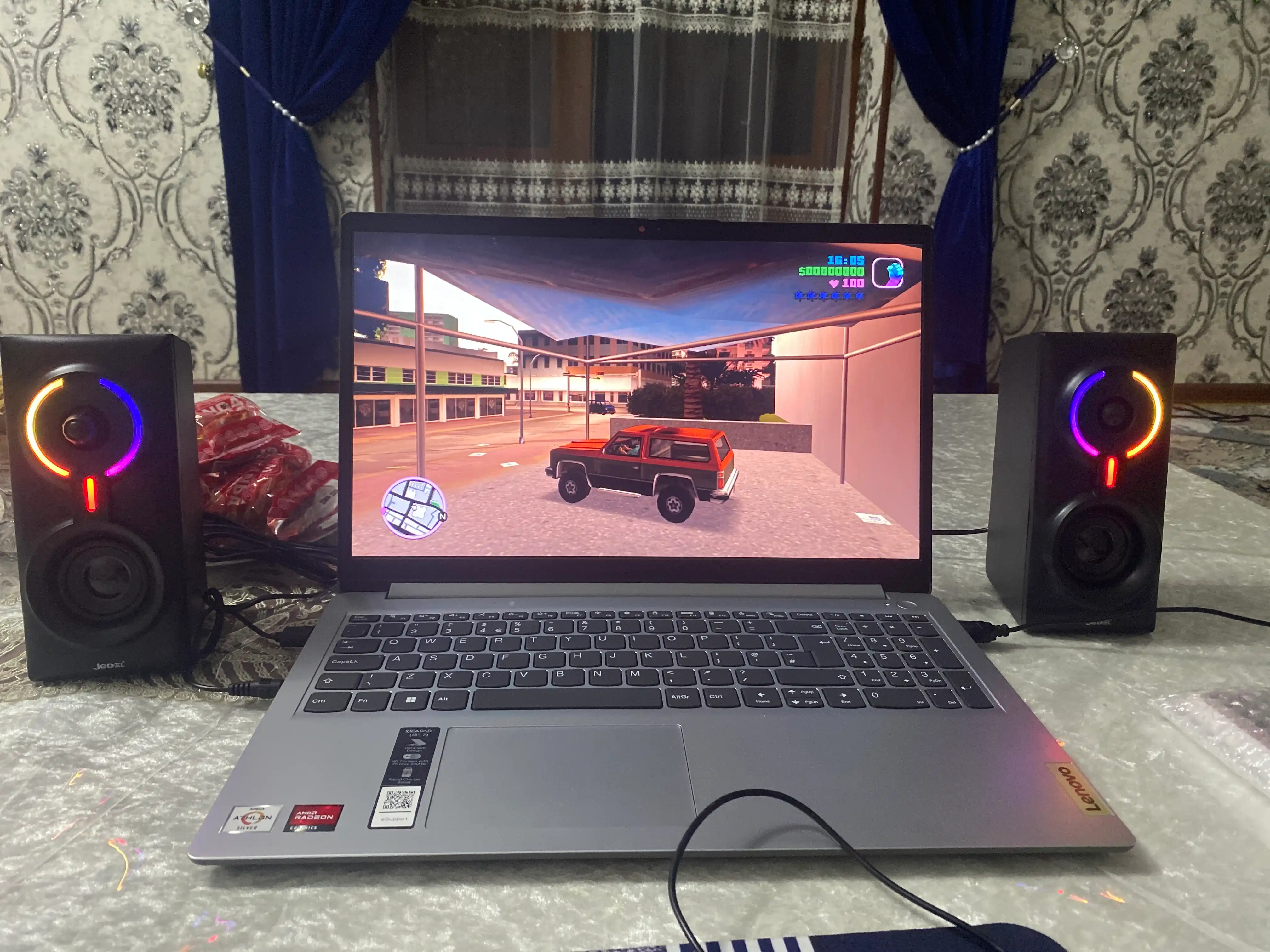 Колонка для компьютера и ноутбука, сабвуфер с подсветкой RGB, для офиса и для геймеров