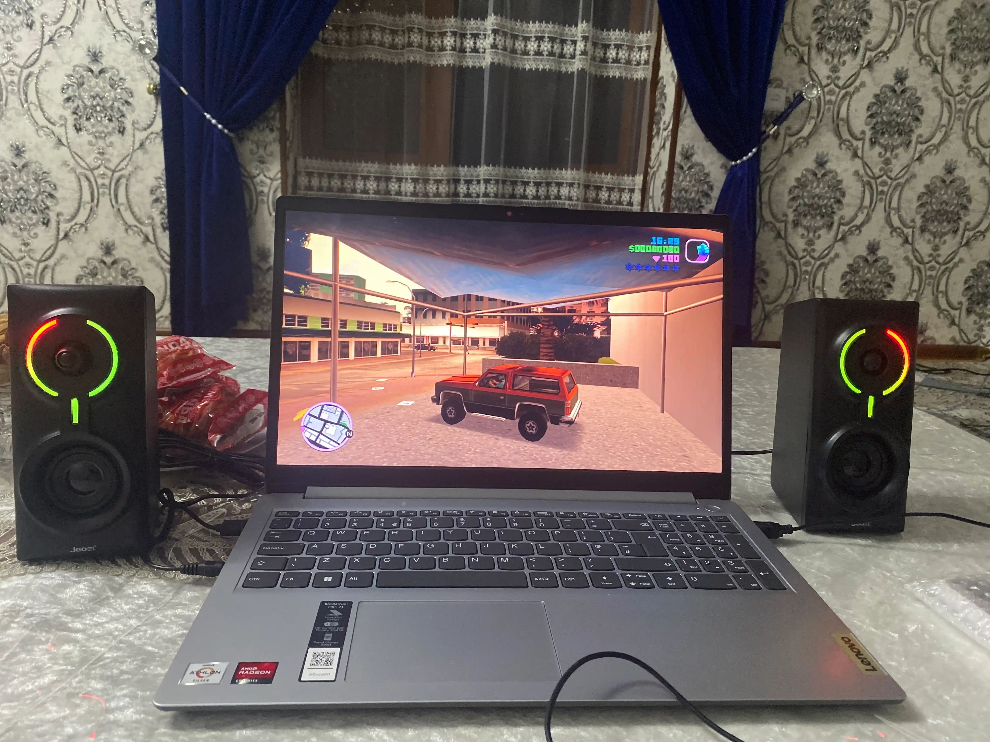 Колонка для компьютера и ноутбука, сабвуфер с подсветкой RGB, для офиса и для геймеров