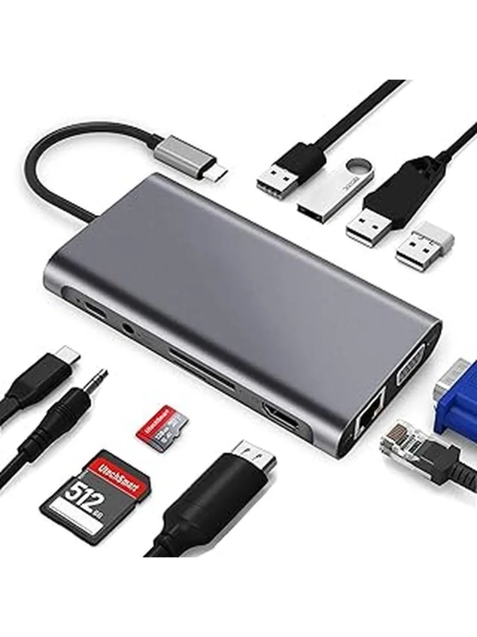 USB Type-C 8 в 1 для MacBook, USB-концентратор 3.0 адаптер для Macbook, HDMI