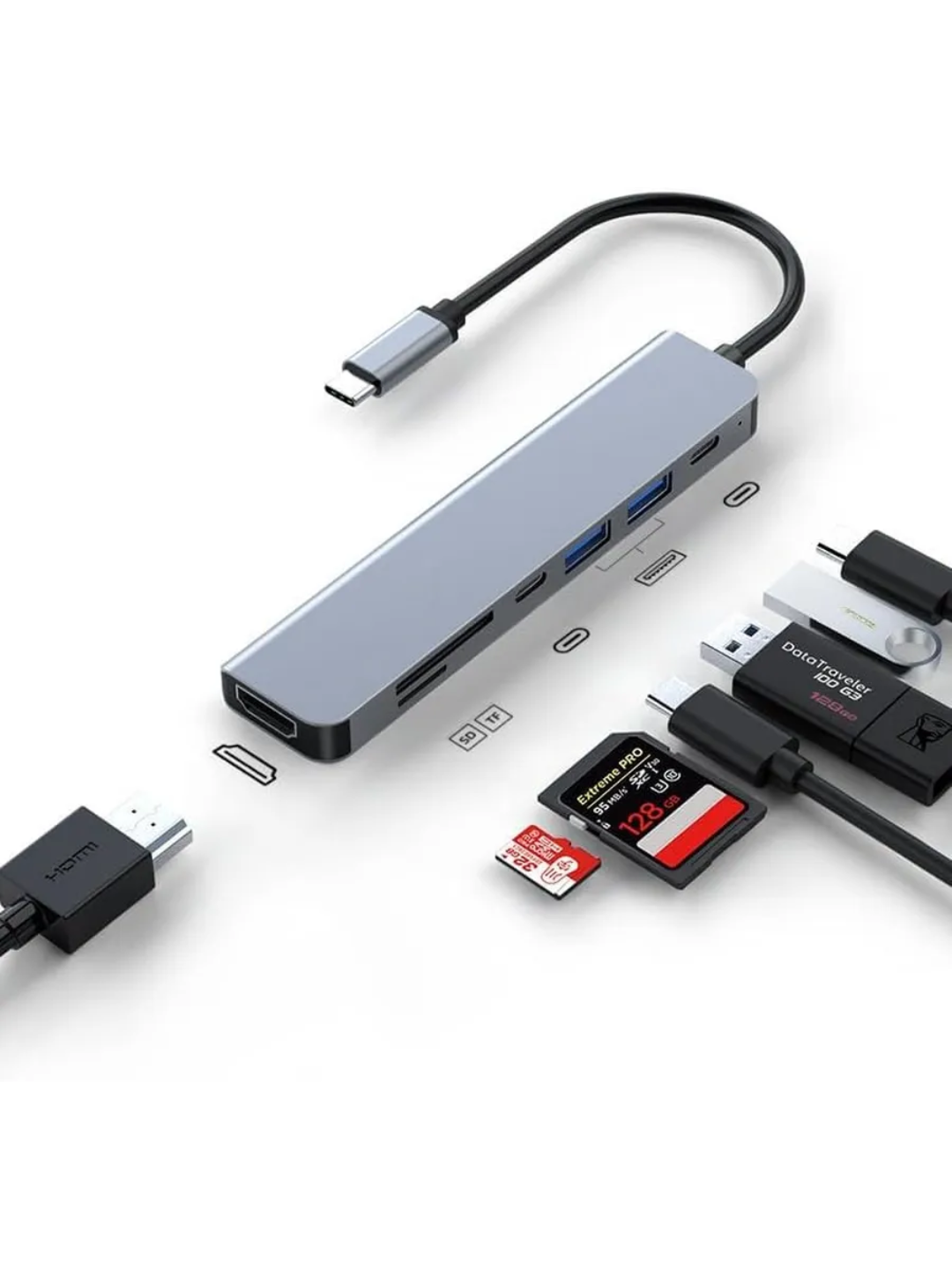 USB Type-C 8 в 1 для MacBook, USB-концентратор 3.0 адаптер для Macbook, HDMI