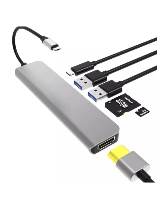 USB Type-C 8 в 1 для MacBook, USB-концентратор 3.0 адаптер для Macbook, HDMI