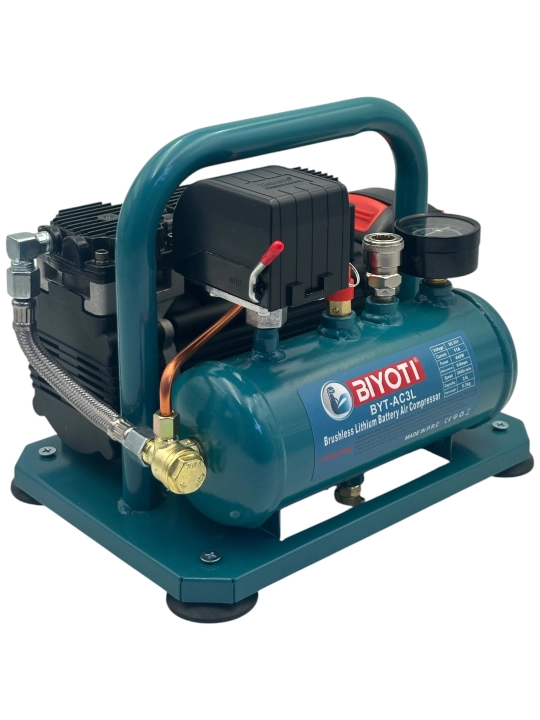 Akkumulyatorli cho'tkasiz havo kompressori BIYOTI BYT-AC3L (20V, 440W, 2.5L)