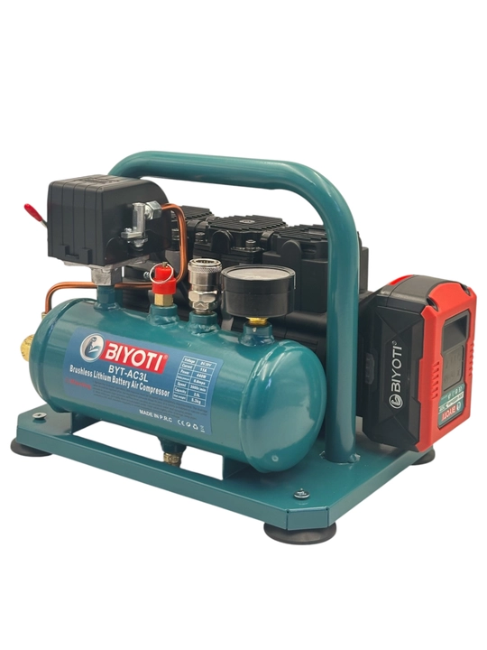 Akkumulyatorli cho'tkasiz havo kompressori BIYOTI BYT-AC3L (20V, 440W, 2.5L)