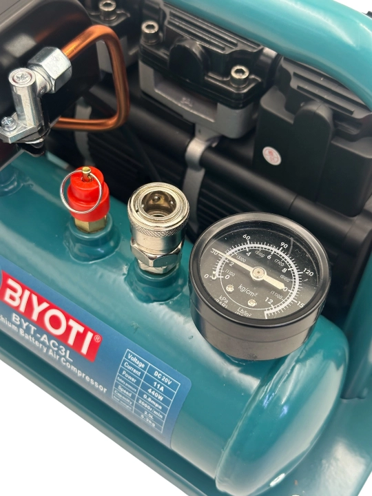 Akkumulyatorli cho'tkasiz havo kompressori BIYOTI BYT-AC3L (20V, 440W, 2.5L)