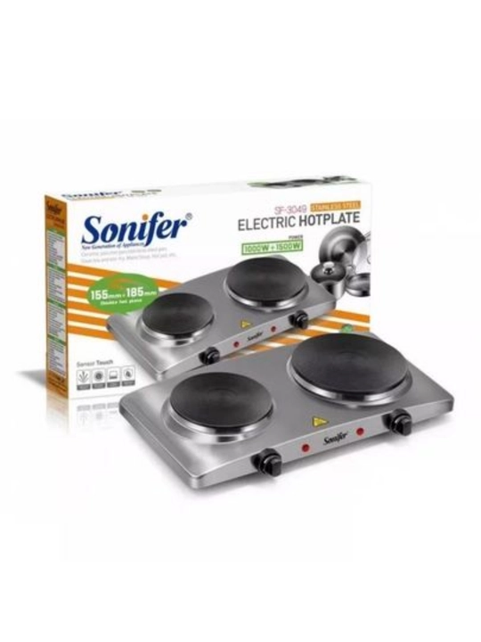 Elektr plita Sonifer SF-3072 — 2 cho‘yan qizitkichli, kuchli, energiya tejamkor
