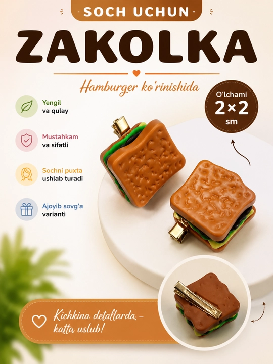 Заколки для волос детские 2 шт, мини заколки для девочек, аксессуары для волос - 