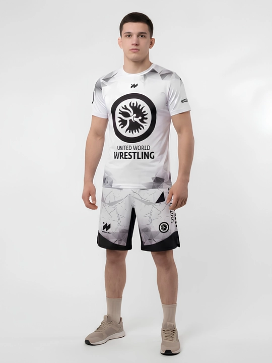 Wrestling United World Sports шорты и футболка, 2 в 1, рестлинг униформа ММА униформа