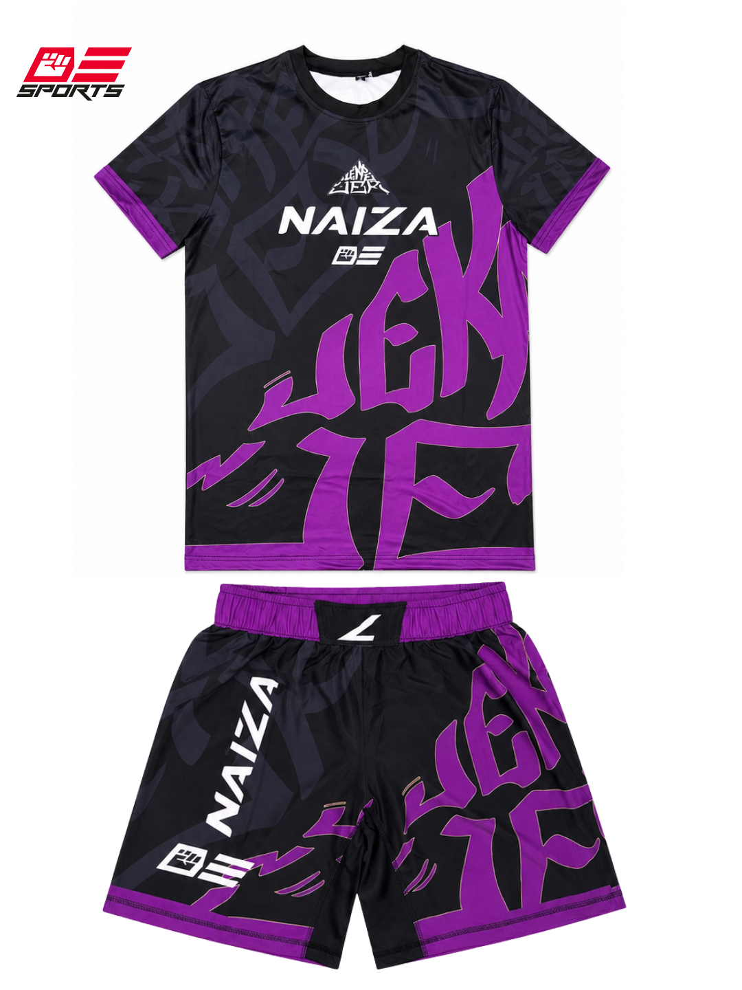 NAIZA sport to‘plami, futbolka va shortik MMA, fitnes va treninglar uchun