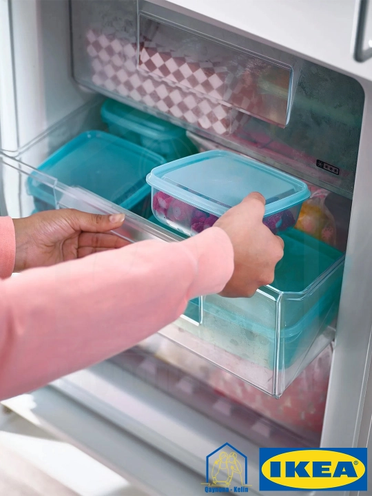 Комплект контейнеров для продуктов, с крышками, 3 шт IKEA