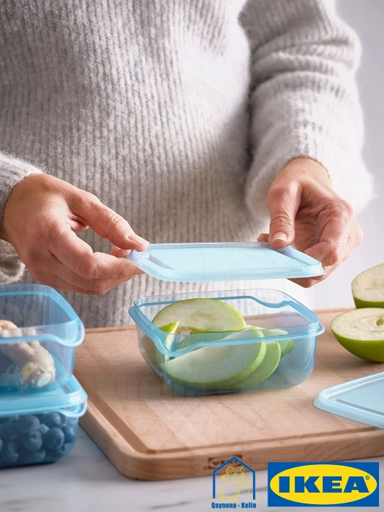 Комплект контейнеров для продуктов, с крышками, 3 шт IKEA