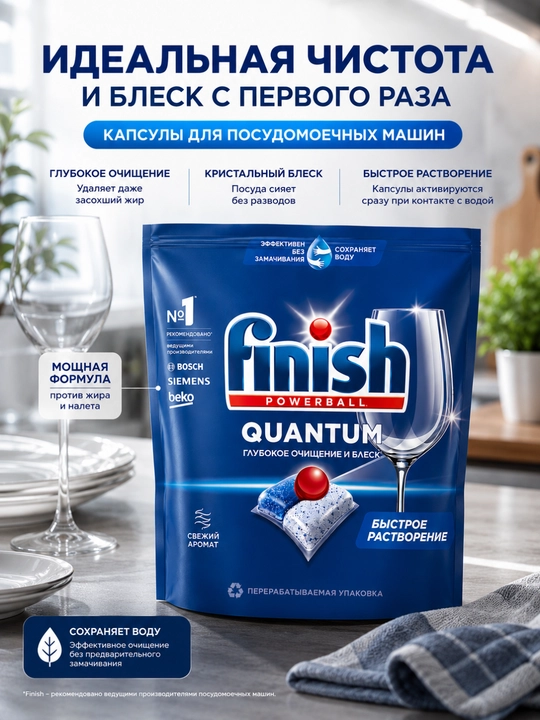Finish Power idish yuvish mashinalari uchun tabletkalar