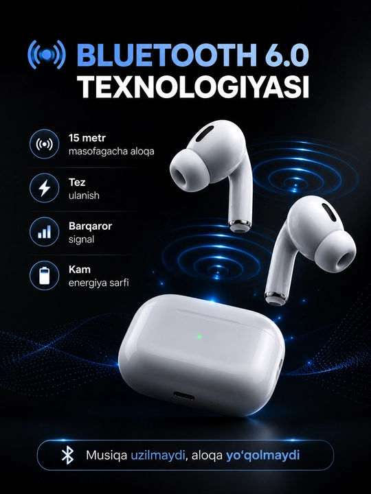 Беспроводные наушники SAIYA T105 Bluetooth 6.0 ENC, TWS Earbuds с сенсорным управлением