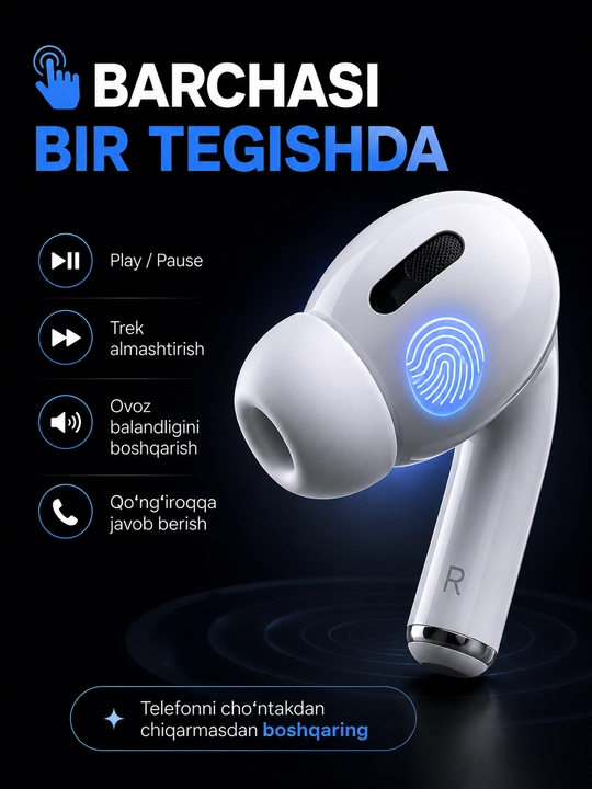 Беспроводные наушники SAIYA T105 Bluetooth 6.0 ENC, TWS Earbuds с сенсорным управлением