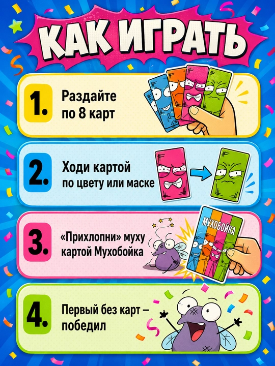 Настольная карточная игра для компании и вечеринки 16+