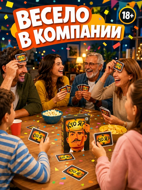 Настольная карточная игра для компании и вечеринки 16+