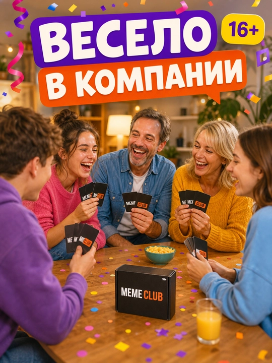 Kompaniya va bazm uchun stol kartochka o'yini 16+