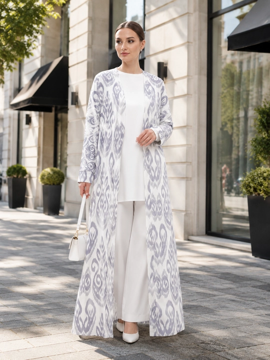 Ayollar uchun milliy abaya, standart o‘lcham, 46-60, material: zig‘ir