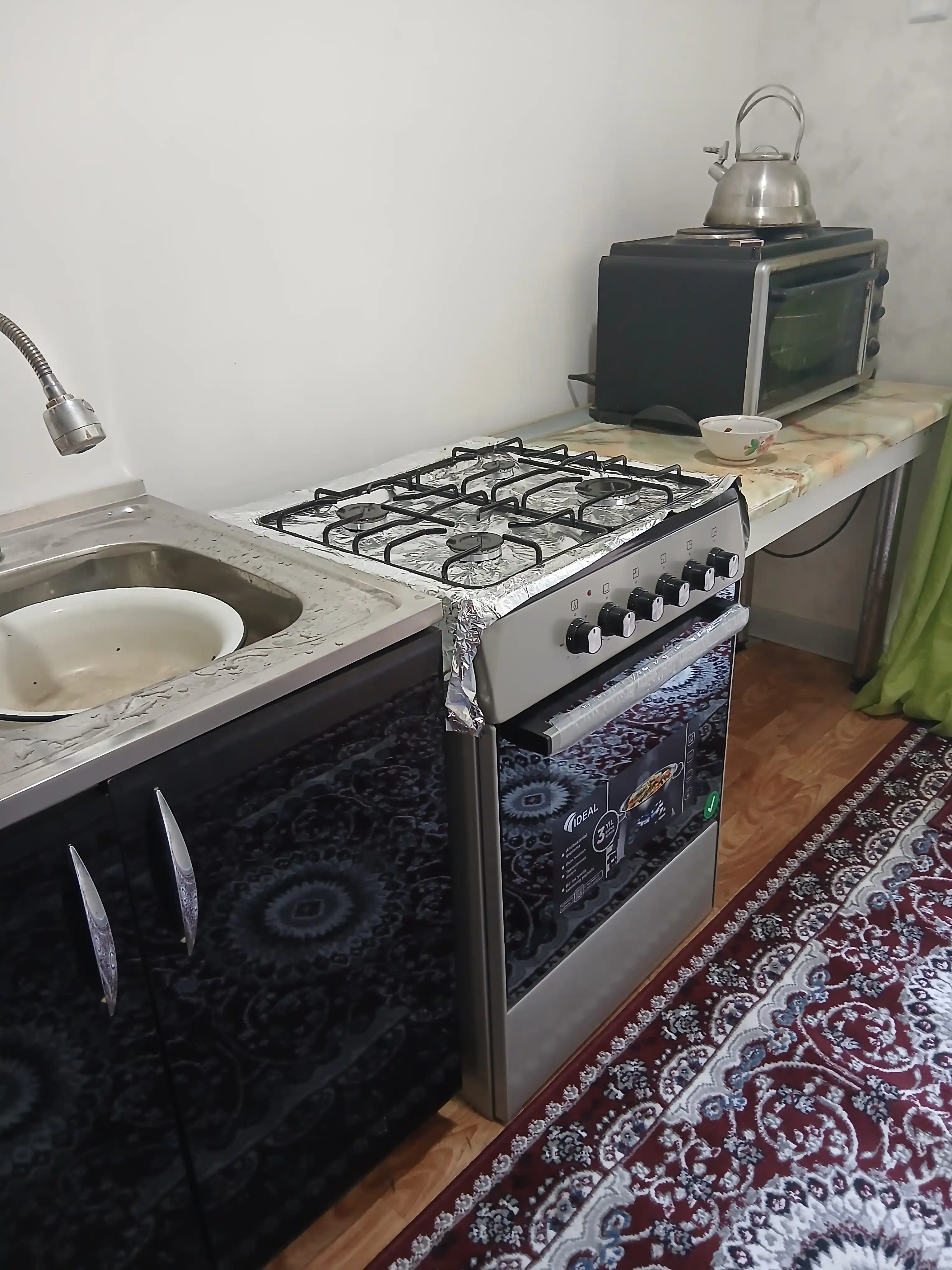 Gaz plita L110 eco, 4 konforkali, pech hajmi 65 litr, 60 * 60 sm
