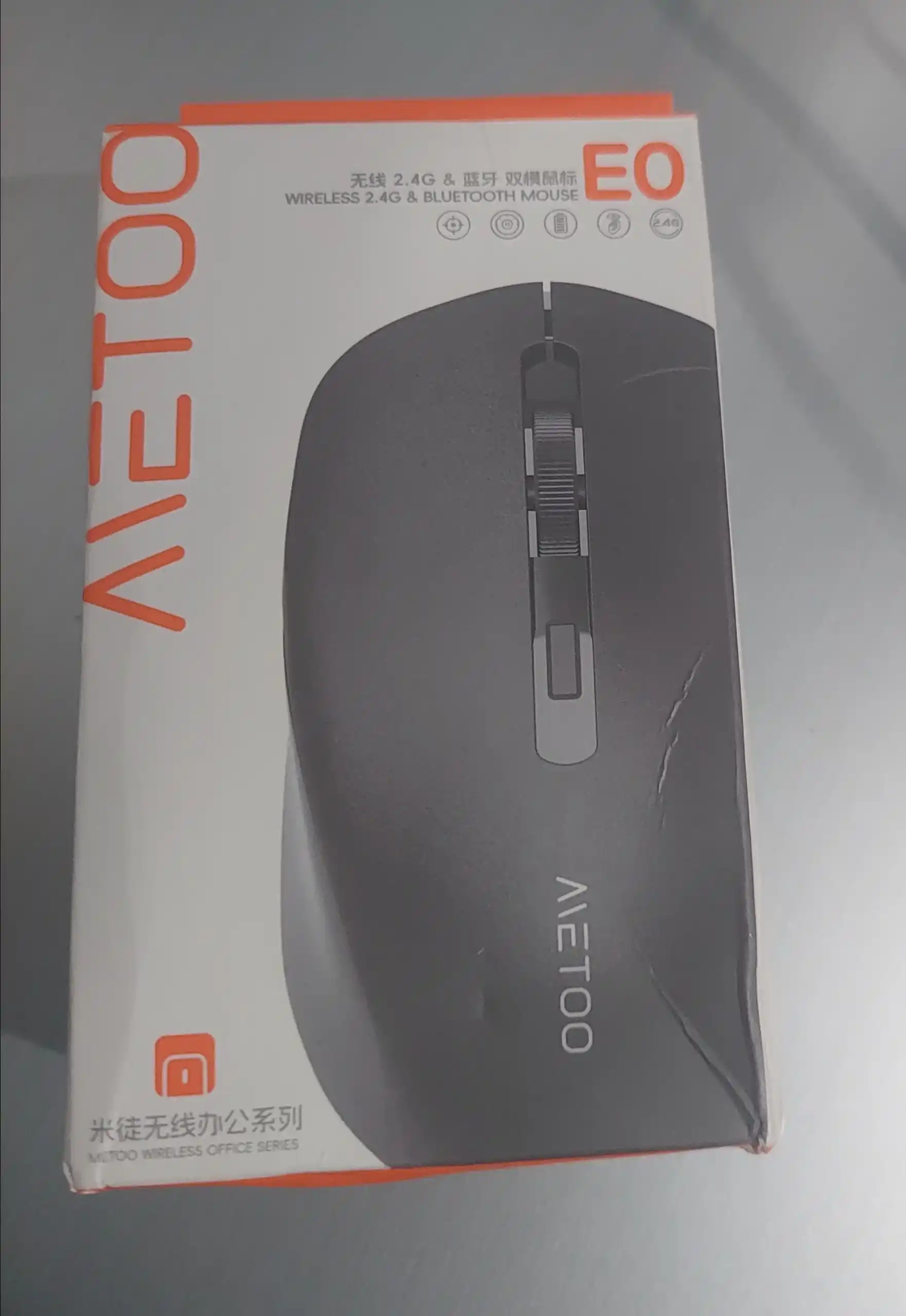 Sichqoncha simsiz va ovozsiz  2.4G va Bluetooth Metoo E0